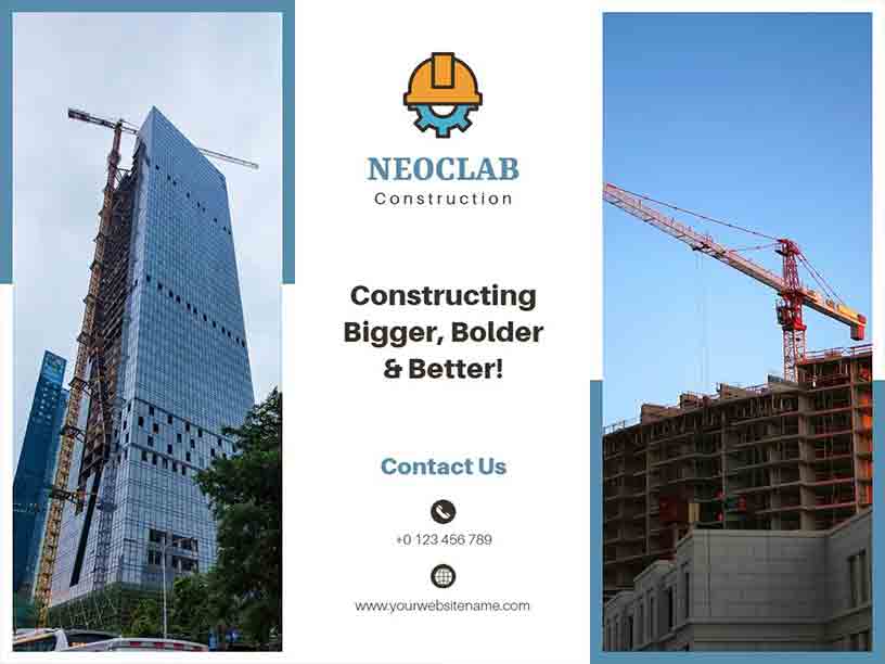 Realistic Neoclab Construction Brochure Template