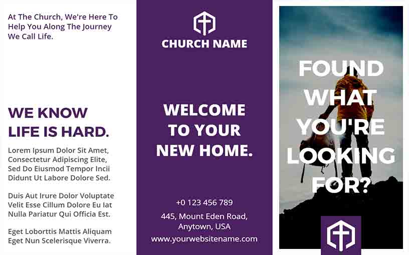 Welcoming for New Home Church Brochure Template