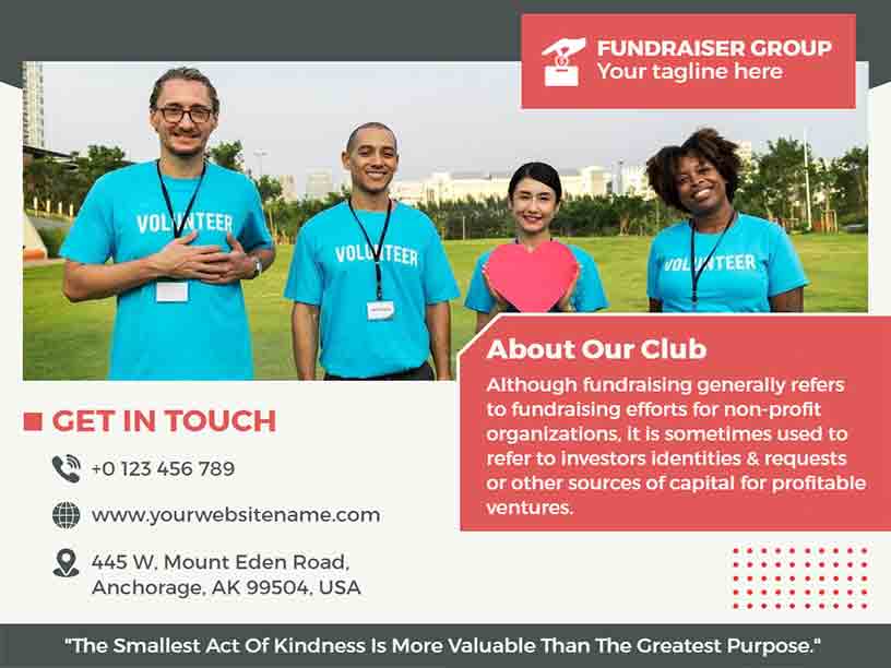 Non-Profit Organizations Fundraising Brochure Template