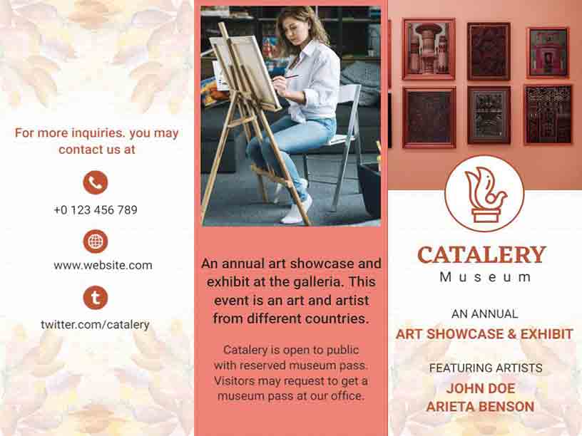 Art Showcase & Exhibit Catalery Museum Brochure Template
