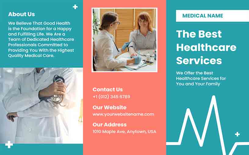Trifold The Best Healthcare Services Medical Brochure Template