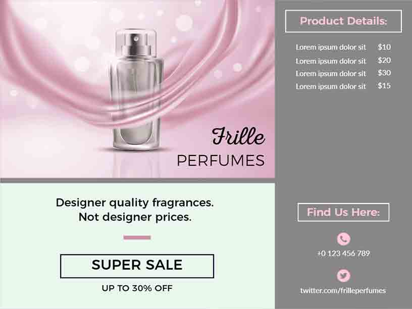 Frille Perfumes Product Brochure Template
