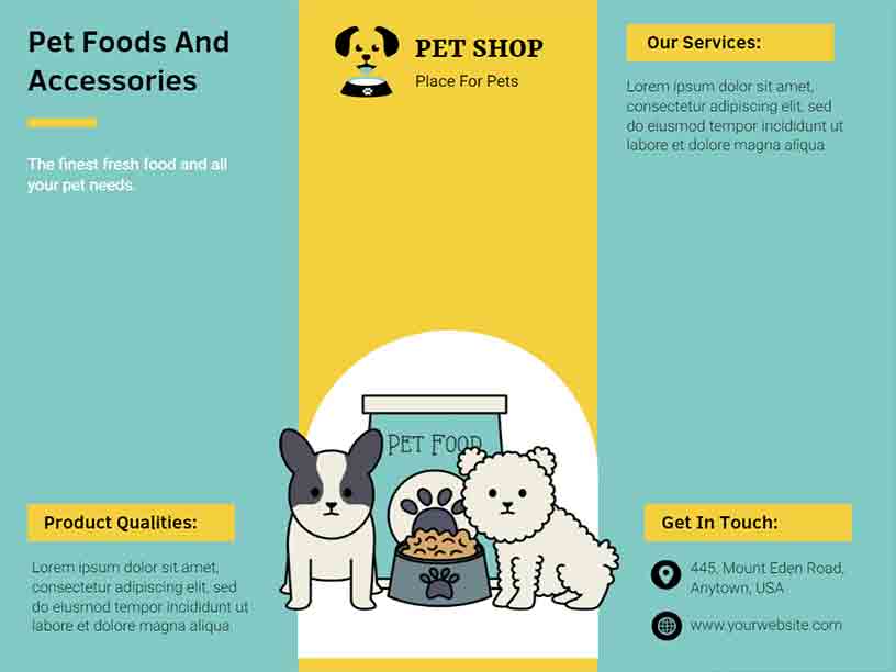 Pet Shop Product Brochure Template