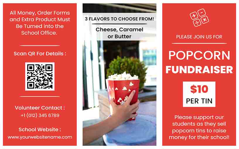 Fundraiser for Popcorn Fundraising Brochure