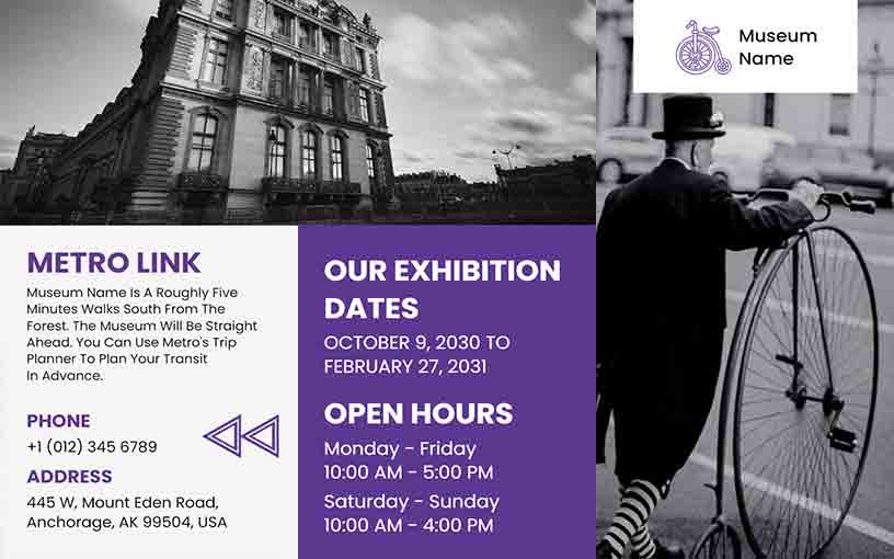 Metro Link Museum Brochure Template