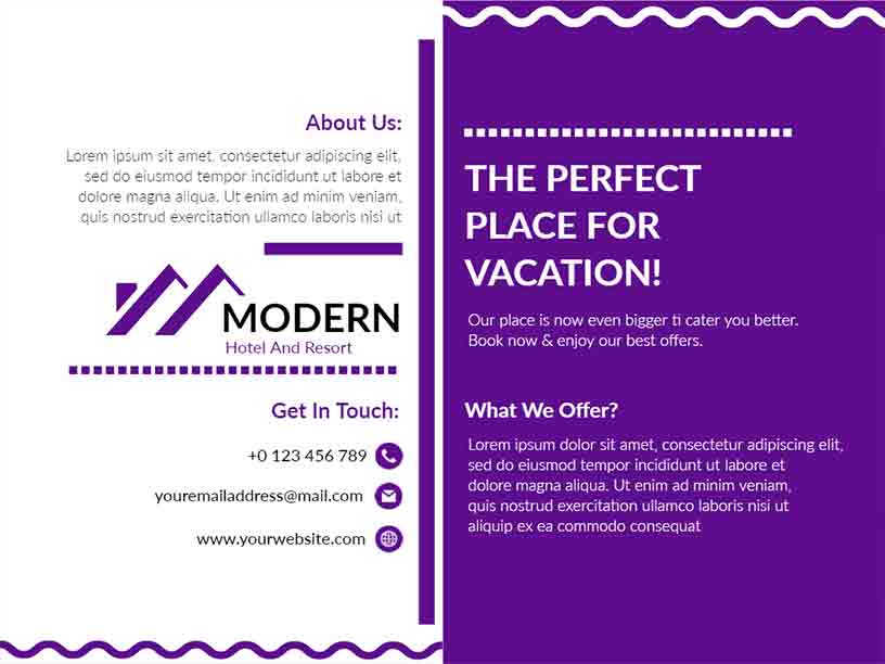 Modern Resort Hotel Brochure Template