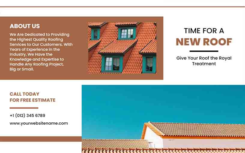 Royal Treatment Roofing Brochure Template
