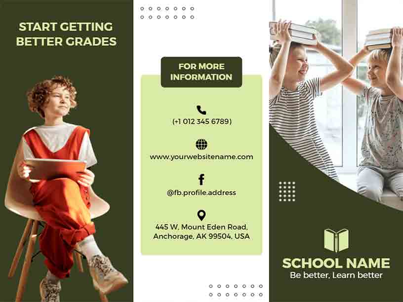 Best School Tri-fold Brochure Template