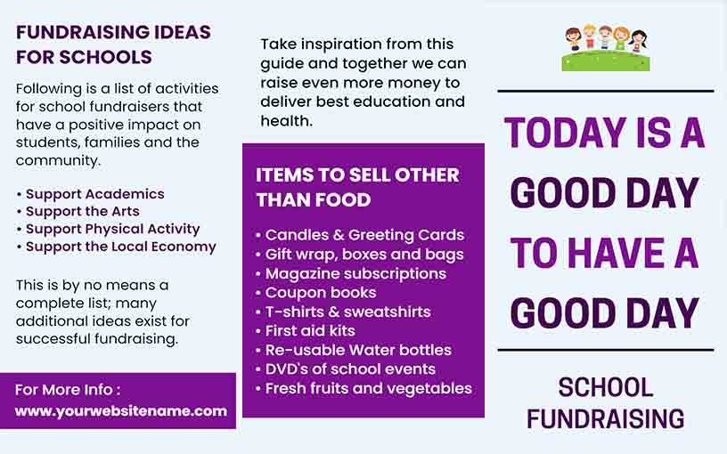 Ideas for Schools Fundraising Brochure Template