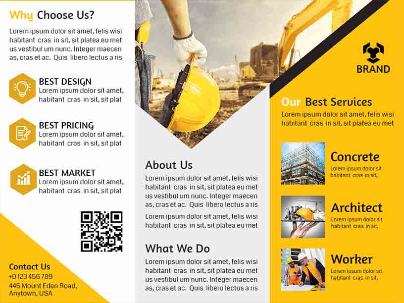 Best Design & Services Construction Brochure Template