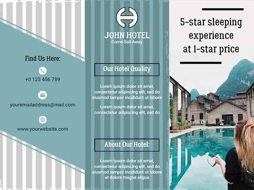 5-Star Sleeping Hotel Brochure Template