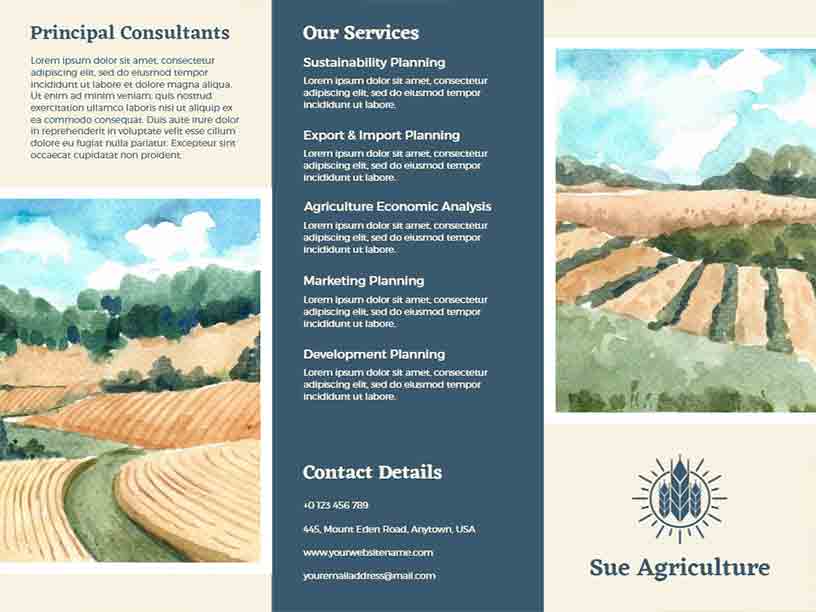 Sue Services Agriculture Brochure Template