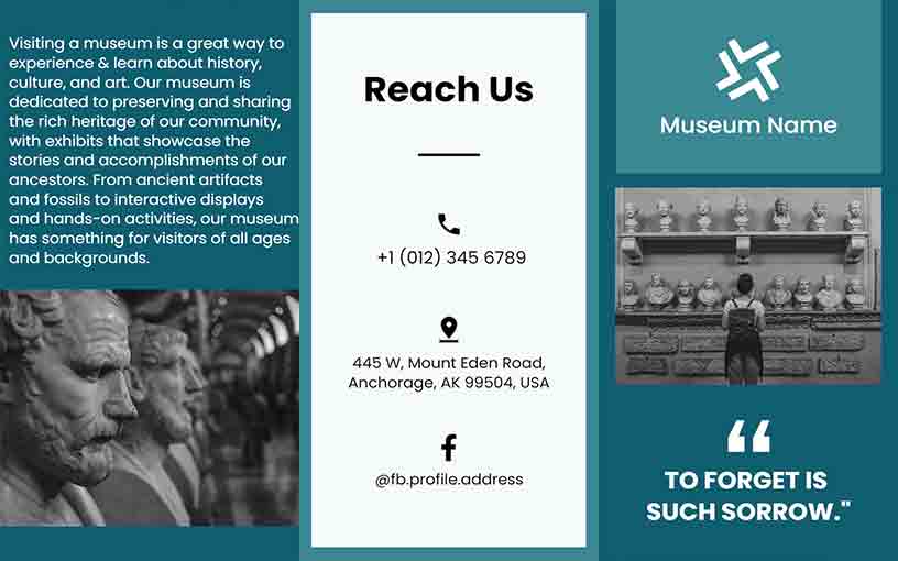 Unique Art Exhibition Museum Brochure Template