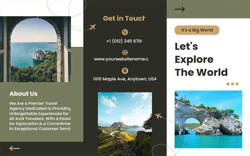 Explore the World Travel Brochure Template