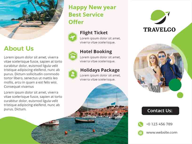 Abstract Best Travelgo Travel Brochure Template