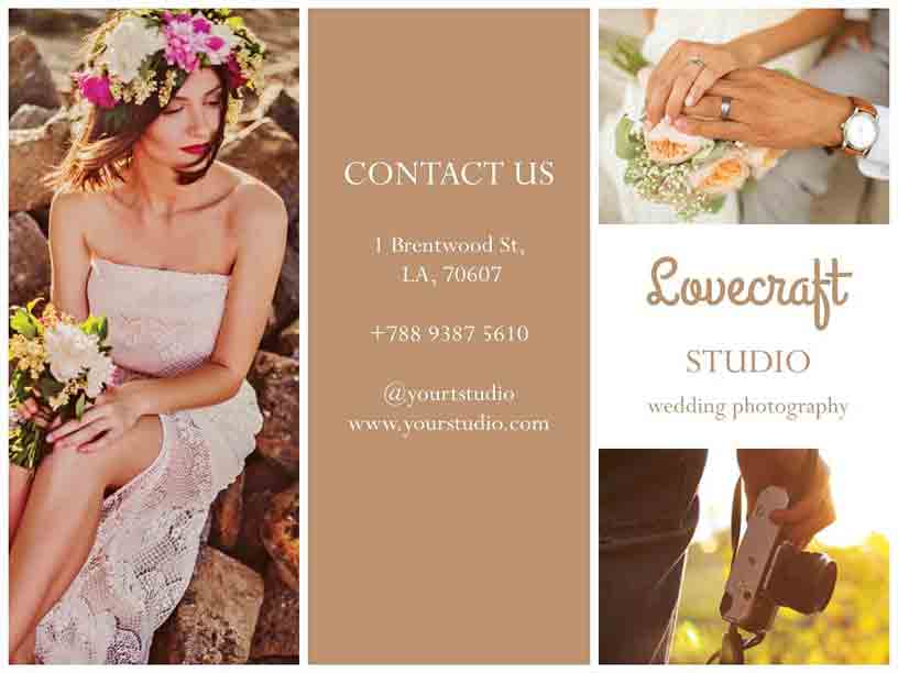 Lovecraft Studio Wedding Studio Photography Brochure Template