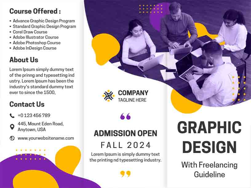 Course Graphic Design Brochure Template