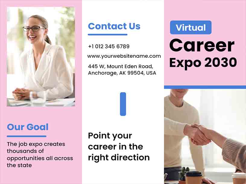 Virtual Career Expo Event Brochure Template