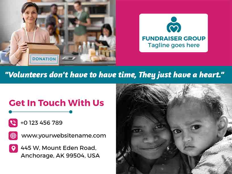 Fundraiser Volunteers Fundraising Brochure Template