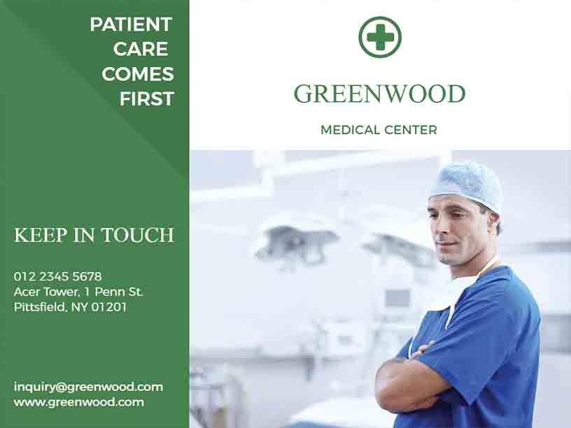 Healthcare Center of Greenwood Medical Brochure Template