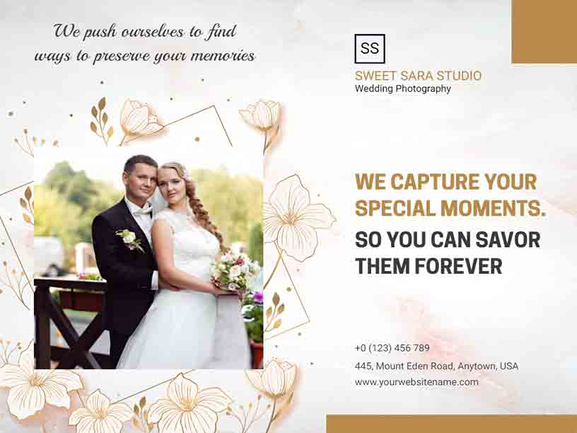 Sweet Sara Studio Wedding Brochure Template