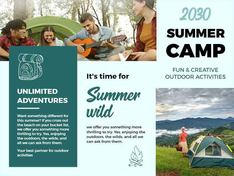 Image 2 for Summer Camp Brochure Template Free Download