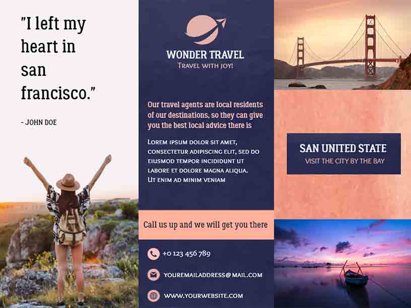 US Wonder Travel Brochure Template
