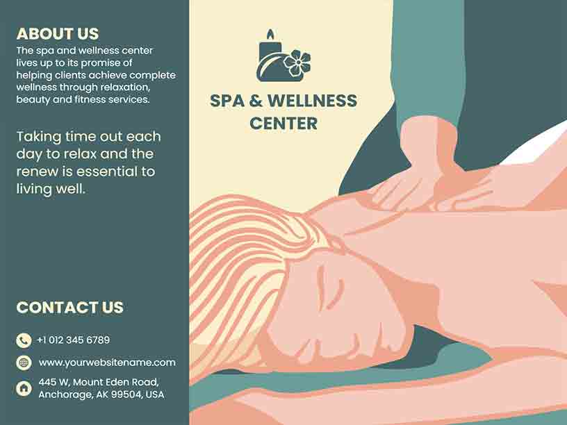 Wellness Center Spa Brochure Template